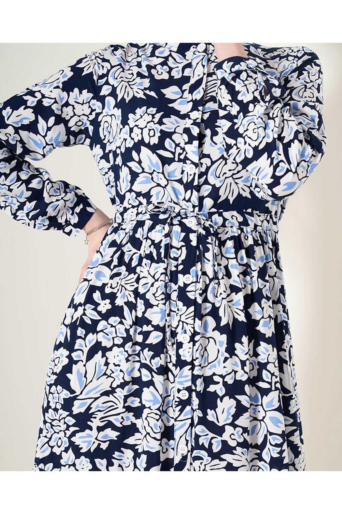 Robe Fluide Motifs à Fleurs