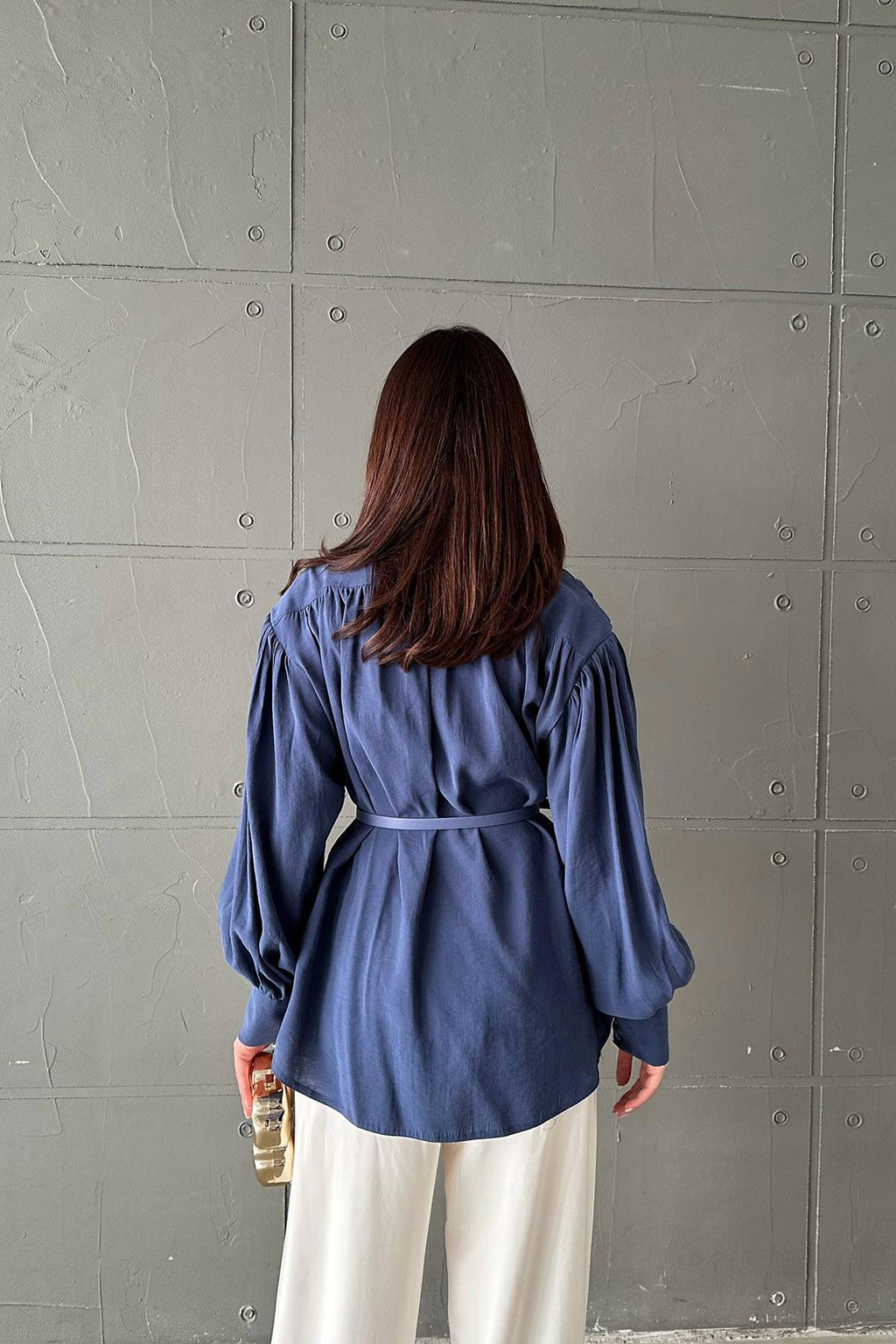 Chemise oversize avec ceinture