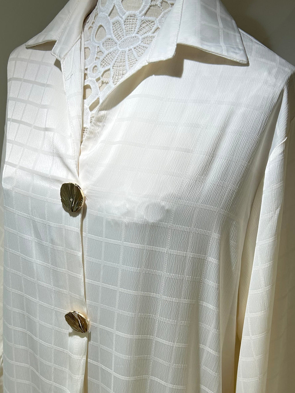 Robe à carreaux blanche
