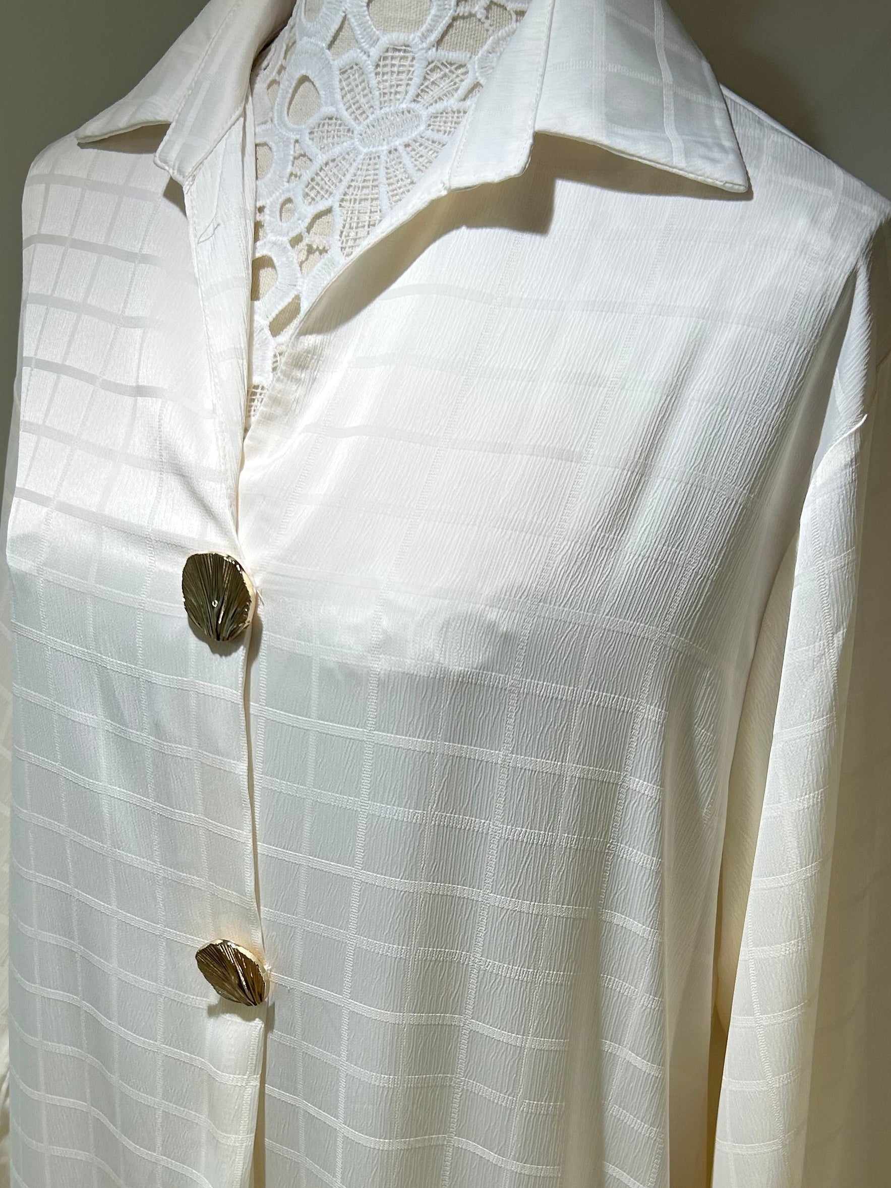 Robe à carreaux blanche