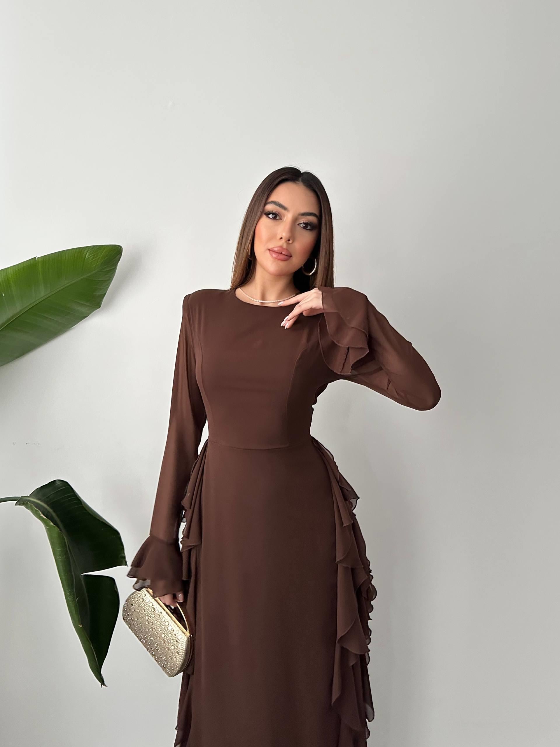 Robe détails volantés