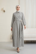 Robe en Lin Rayé