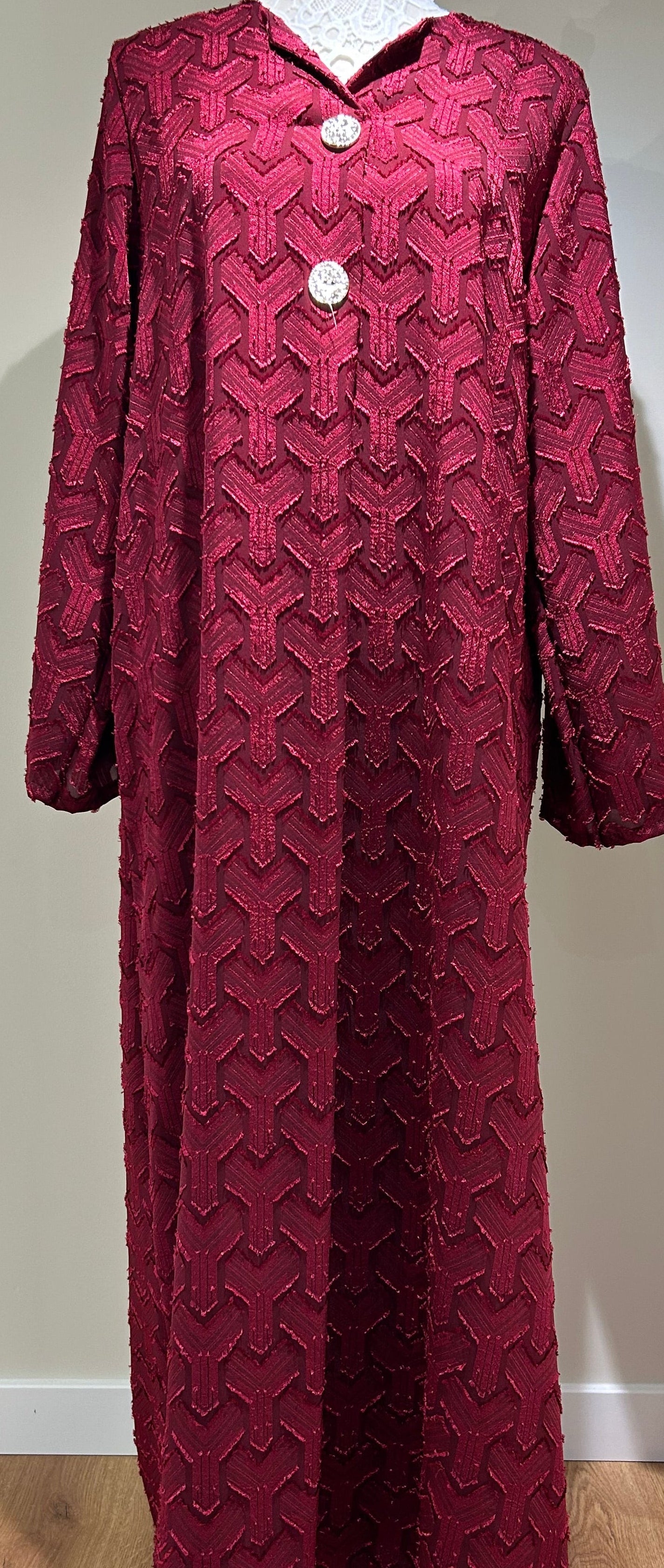 Robe col Y détail bouton dorée