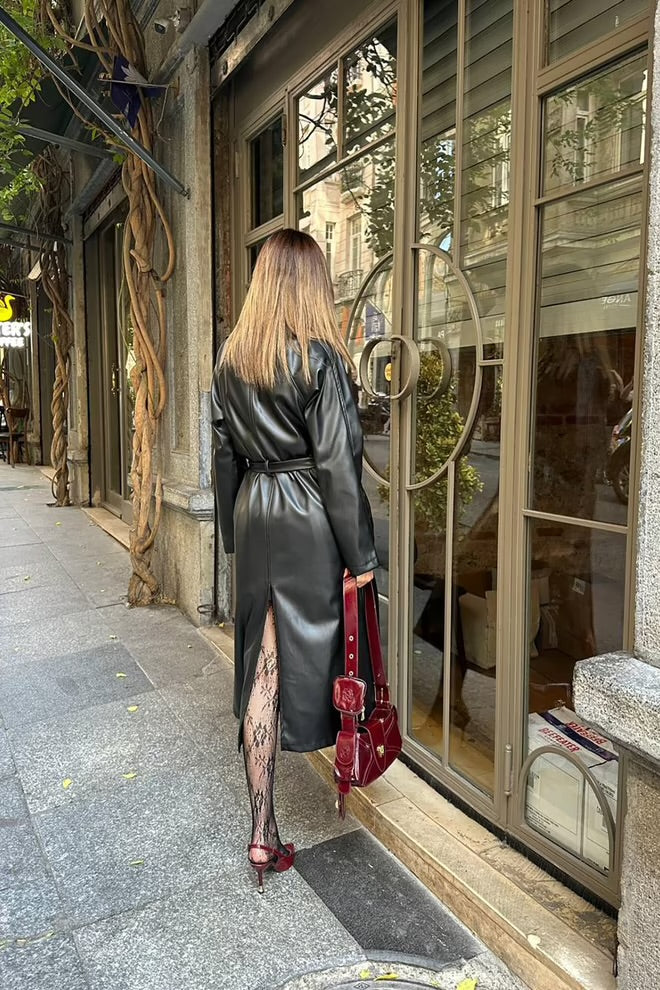 Trench en cuir