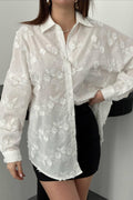 Chemise brodée fleurs
