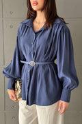 Chemise oversize avec ceinture