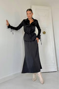 Ensemble jupe et haut en satin