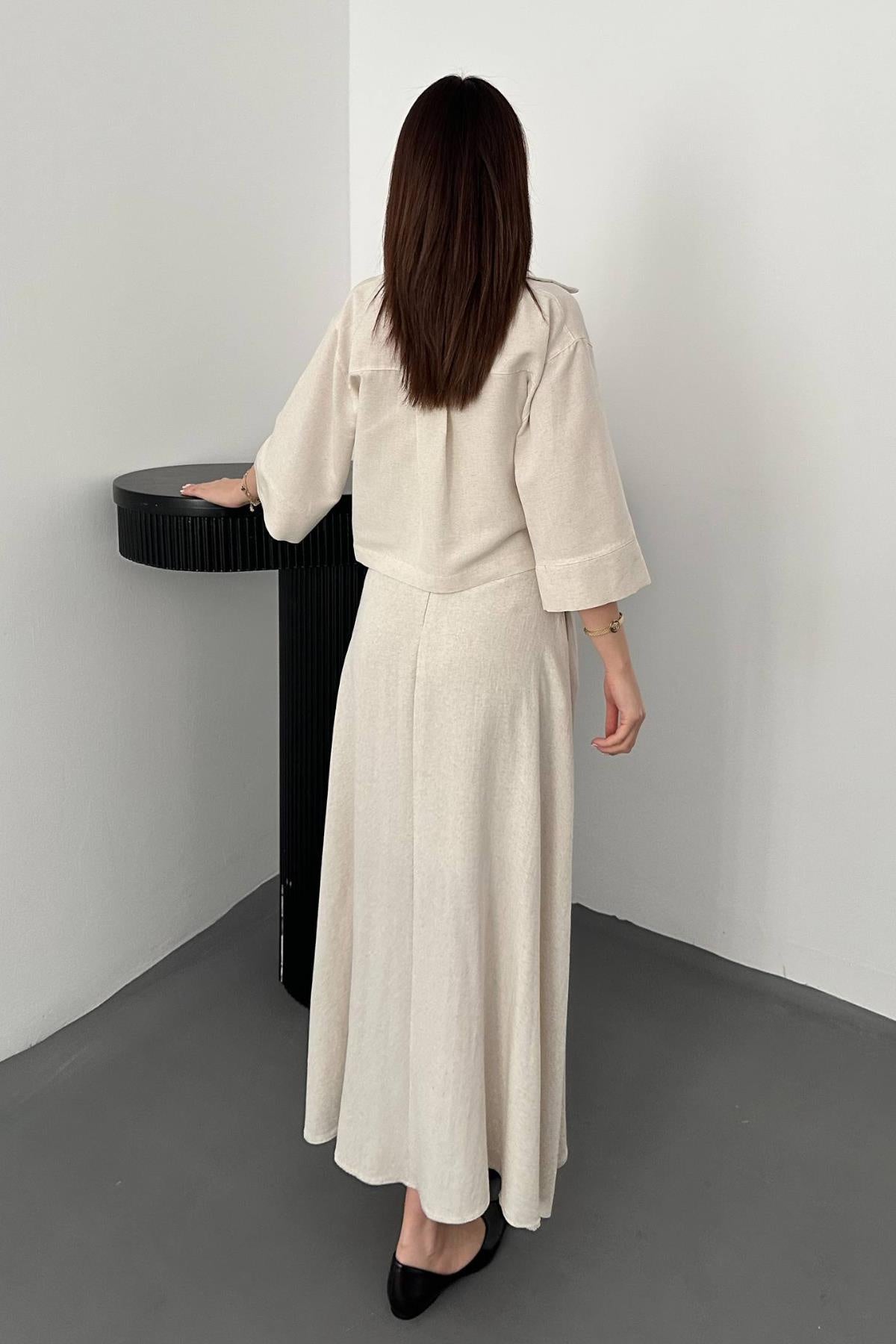Robe bretelles avec chemise courte