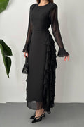 Robe détails volantés