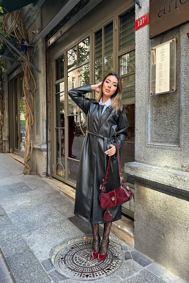 Trench en cuir