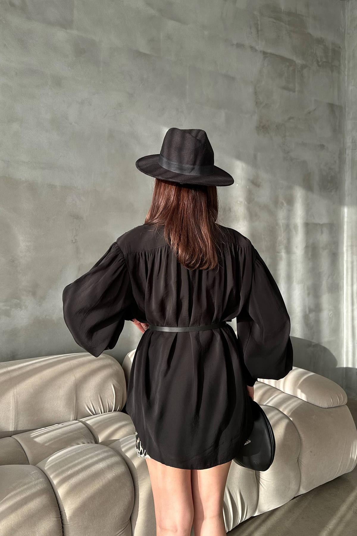 Chemise oversize avec ceinture