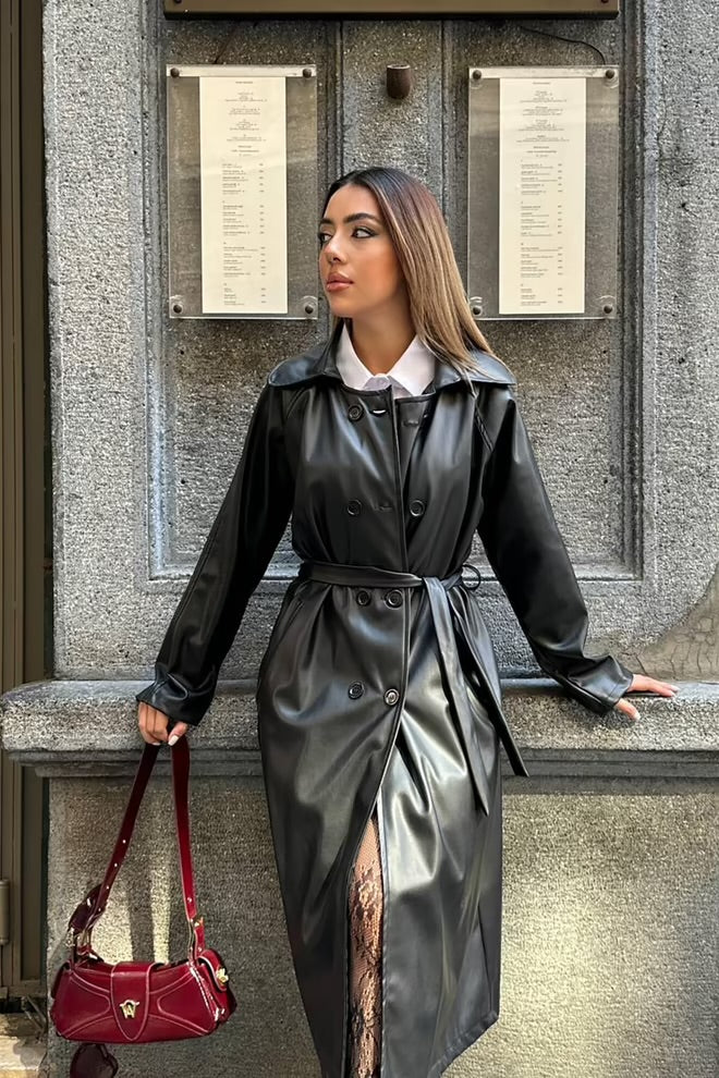 Trench en cuir