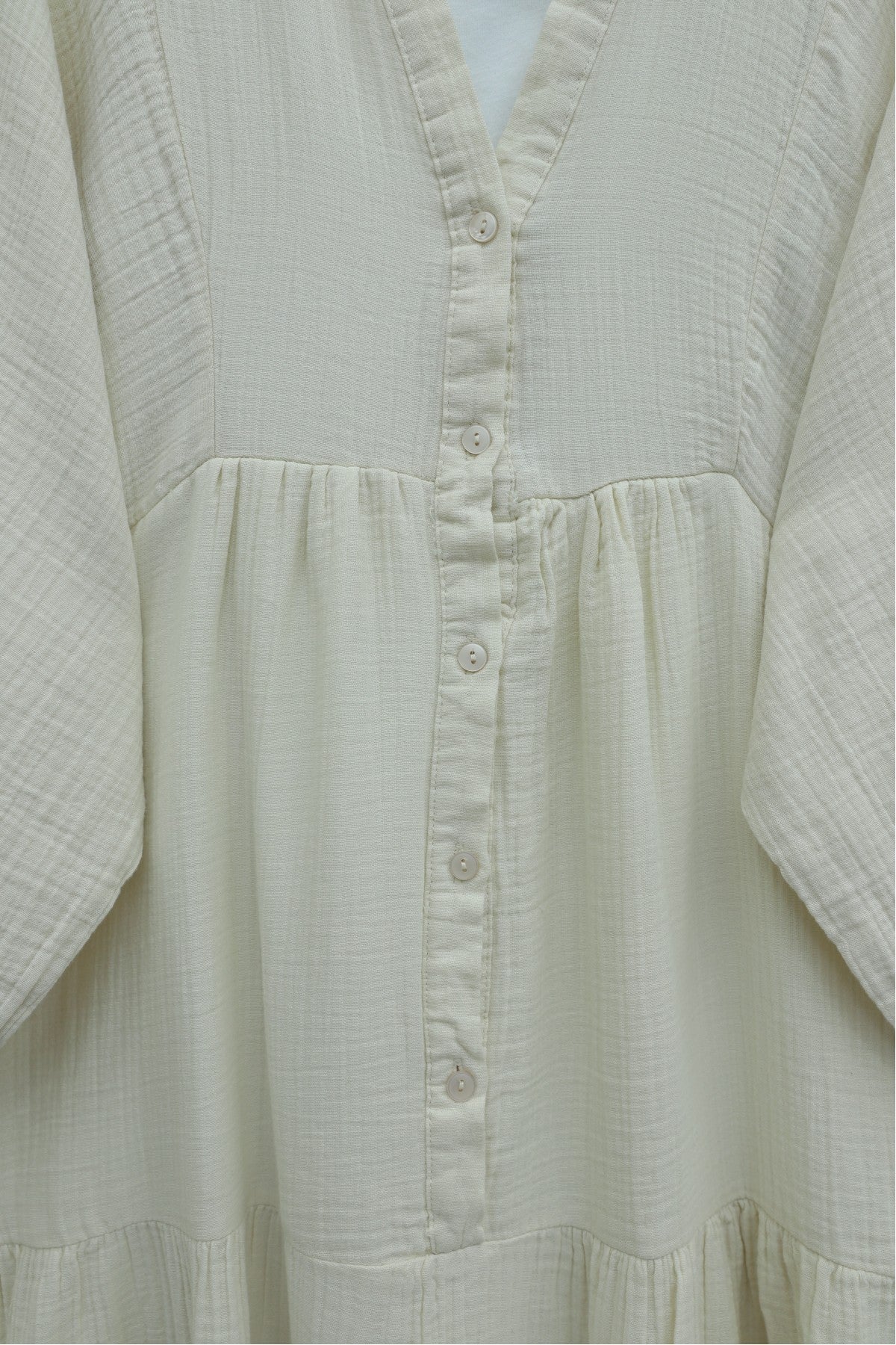 Robe Mousseline Col V longue