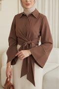 Chemise à taille nouée