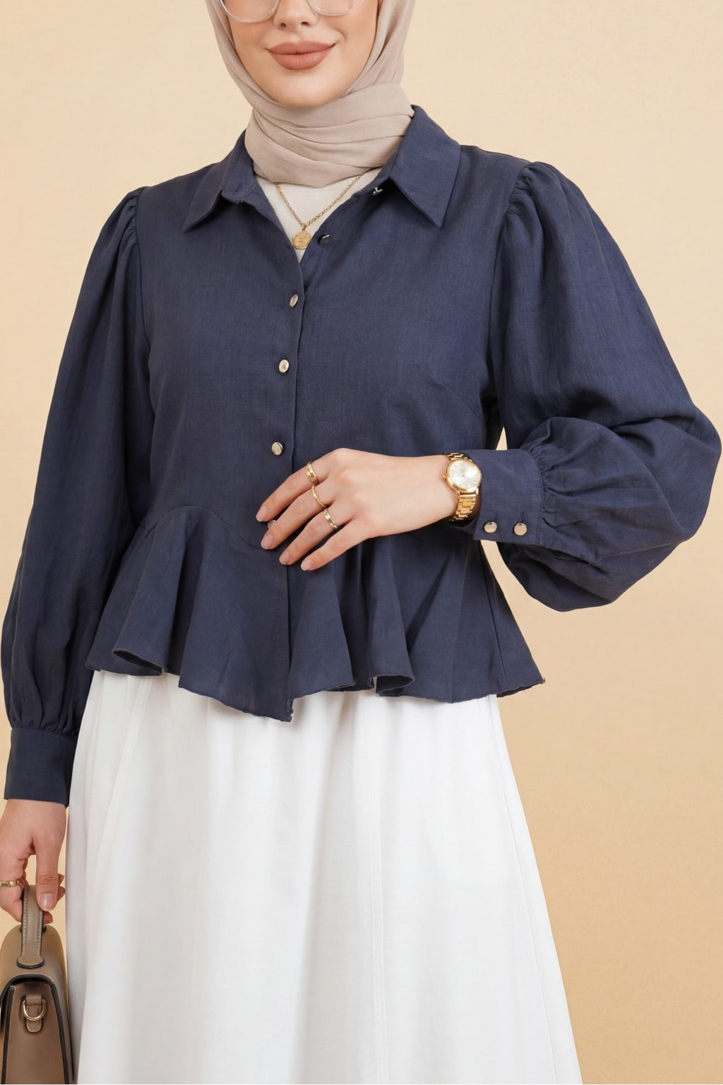 Chemise avec détails volantés
