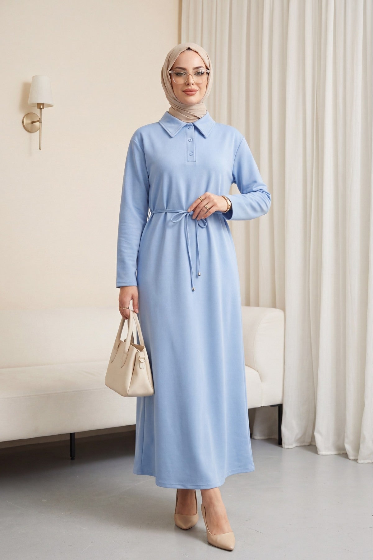 Robe en jersey avec lacets