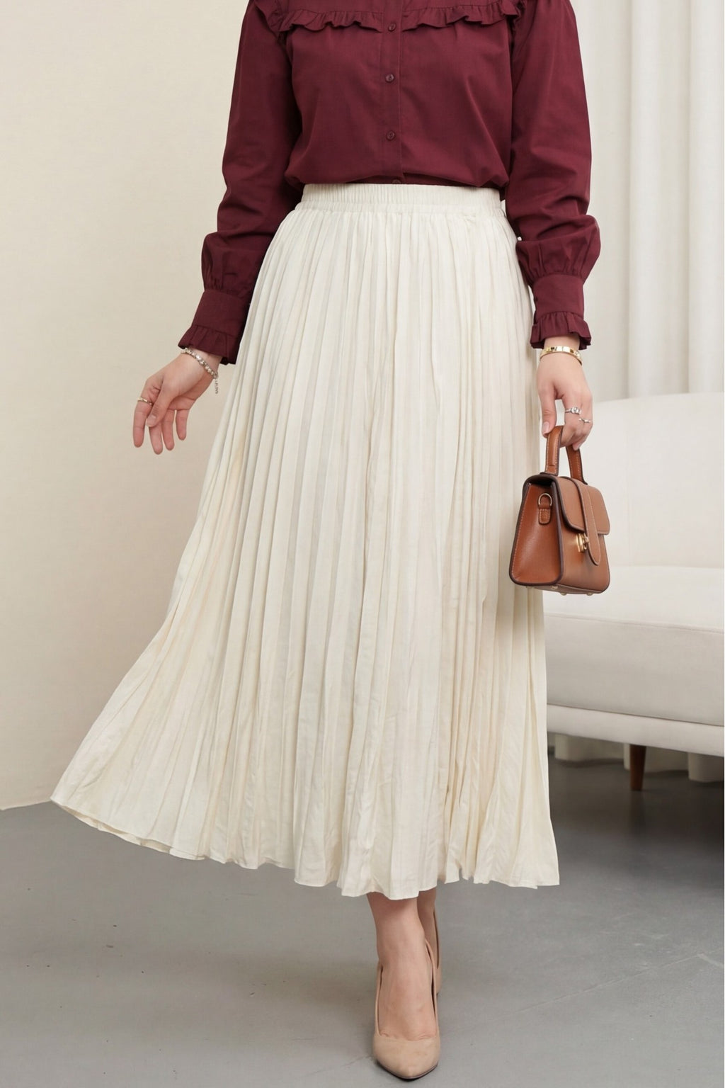Jupe confortable fluide taille Elastique