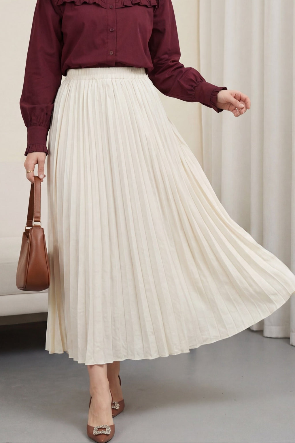 Jupe confortable fluide taille Elastique