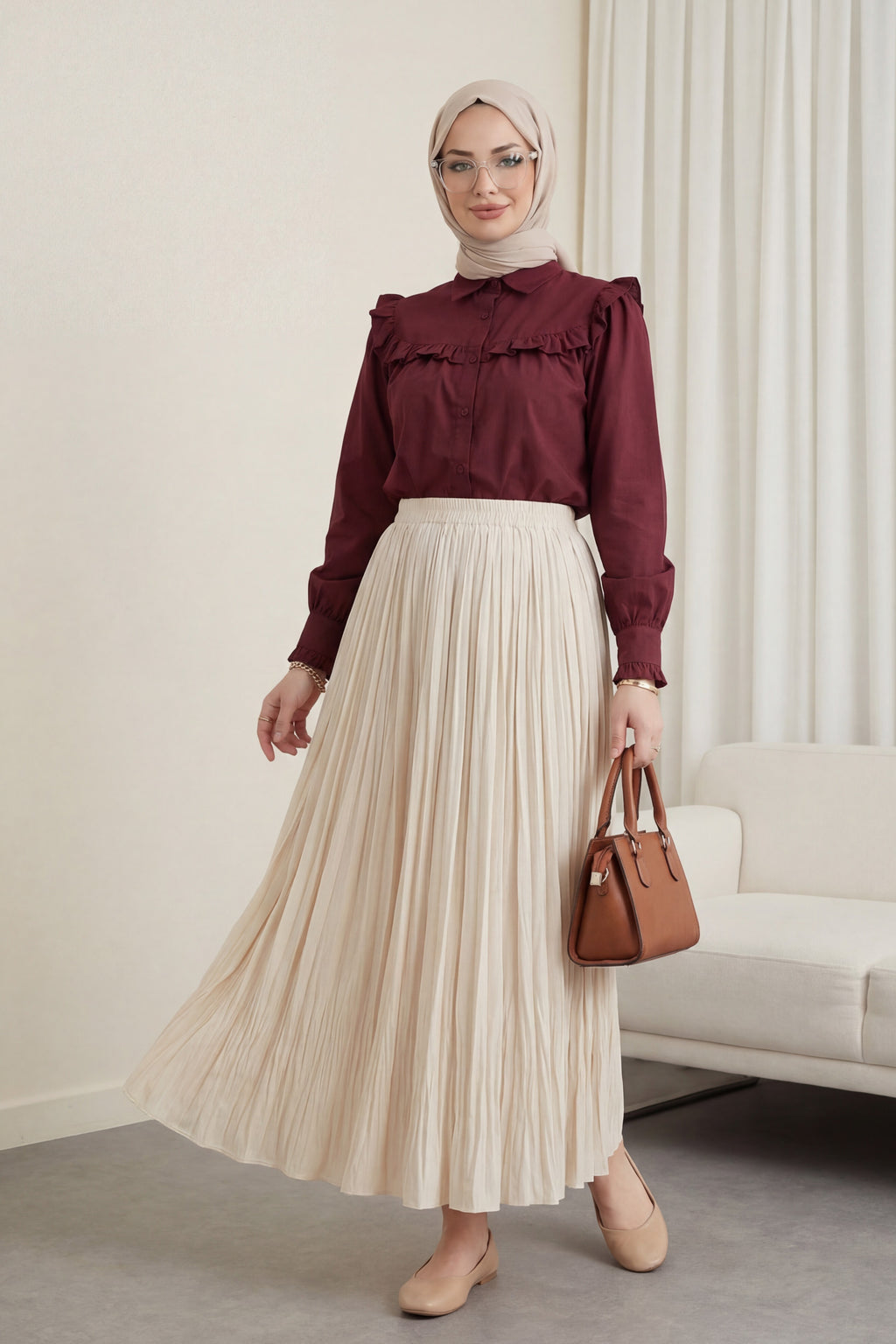 Jupe confortable fluide taille Elastique