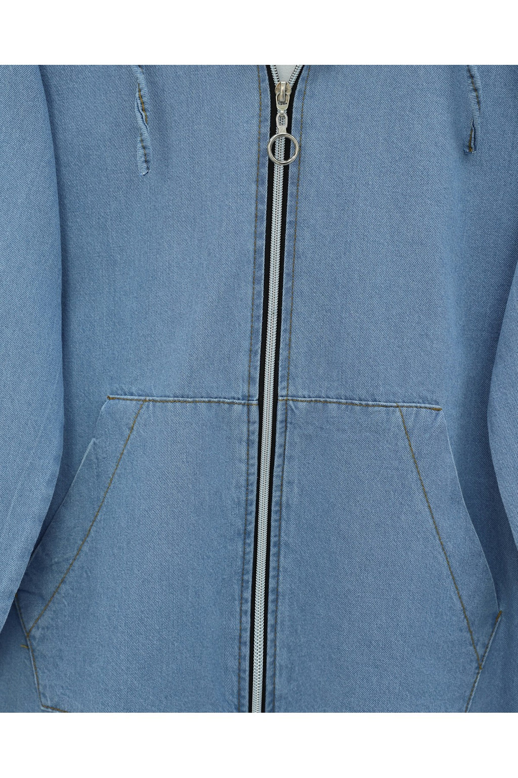 Ensemble pantalon jean fermeture zippee et capuche