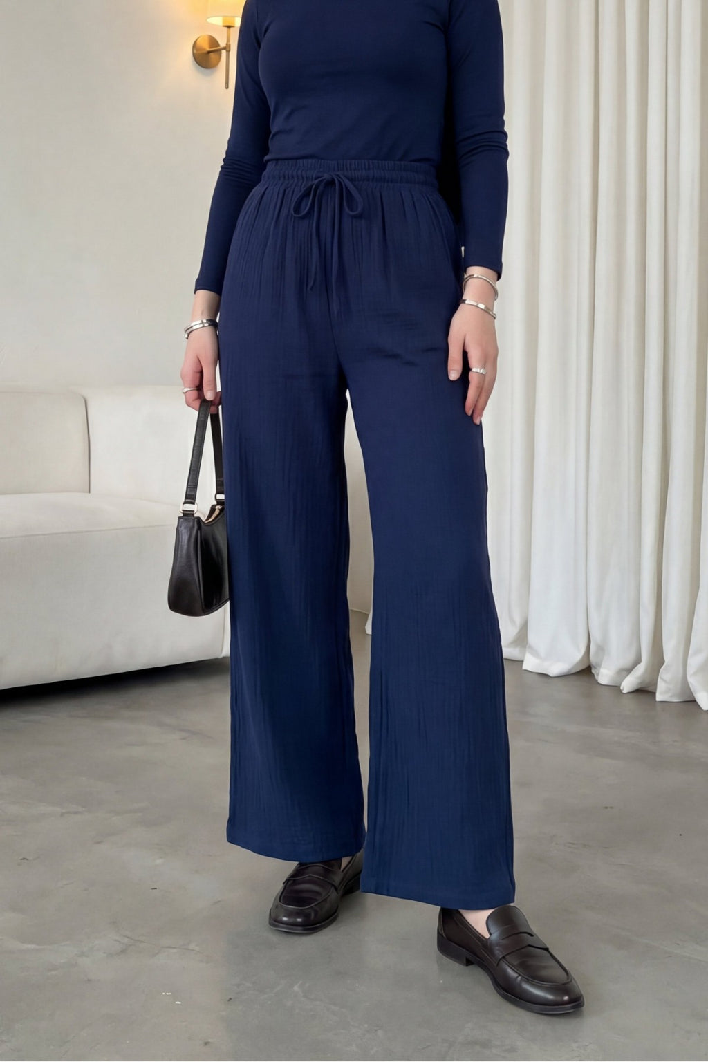 Pantalon en mousseline