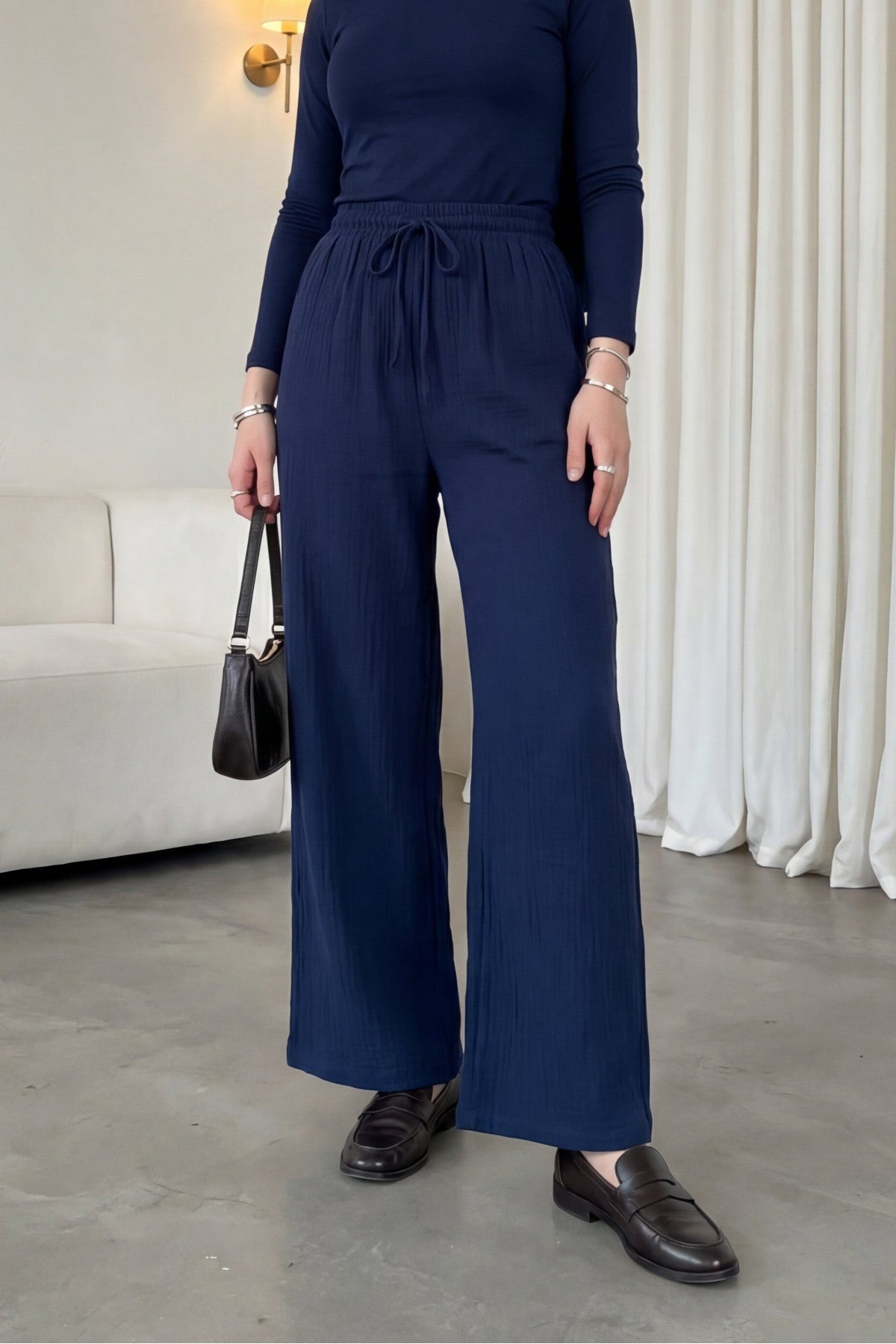 Pantalon en mousseline