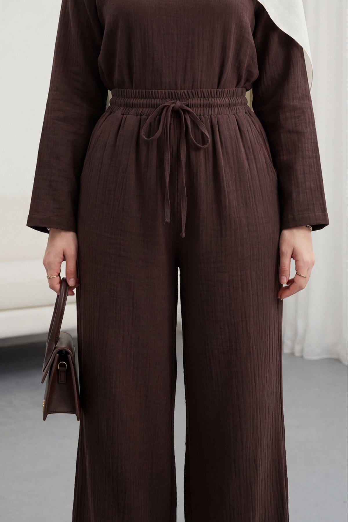 Pantalon en mousseline