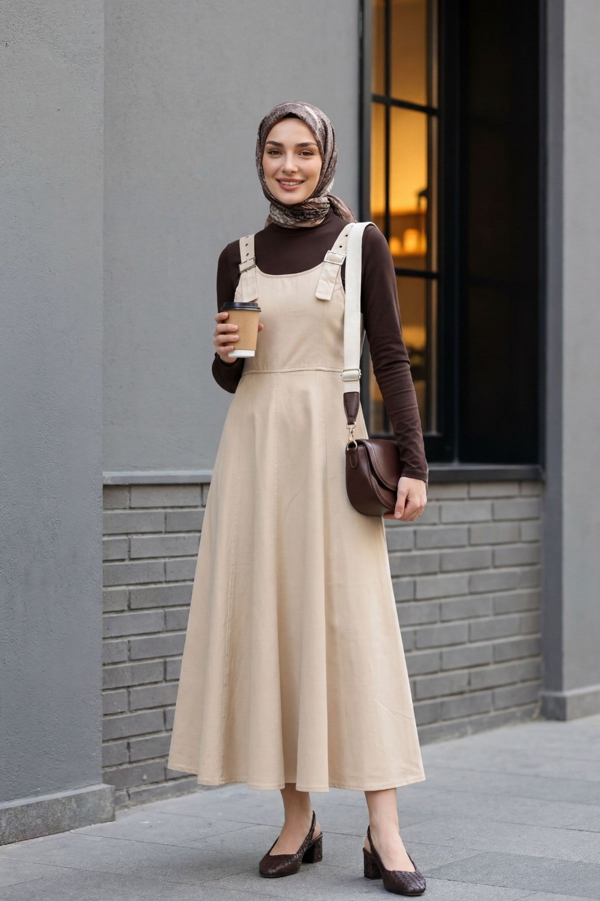 Robe à Bretelle Gabardine