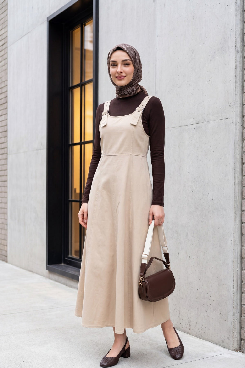 Robe à Bretelle Gabardine
