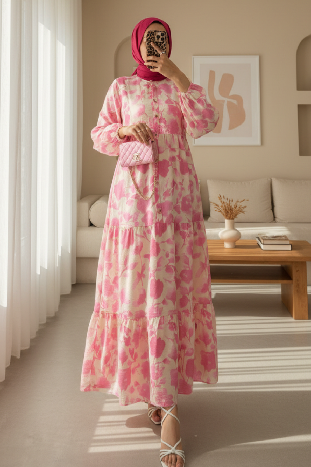 Robe Fleurie en Modal