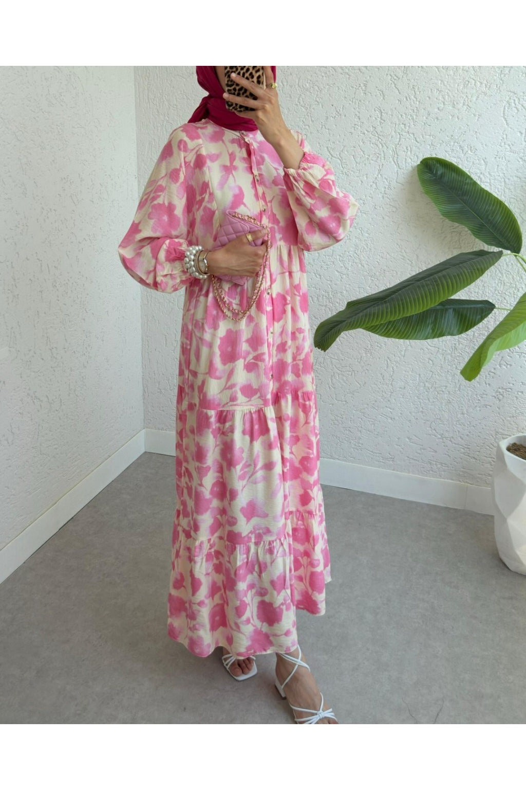 Robe Fleurie en Modal