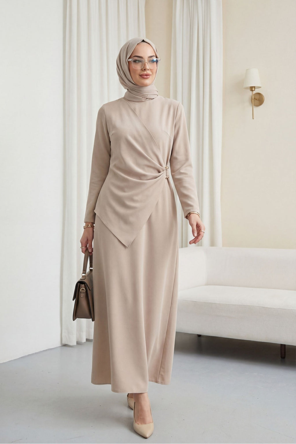 Robe de soirée tissus crêpe