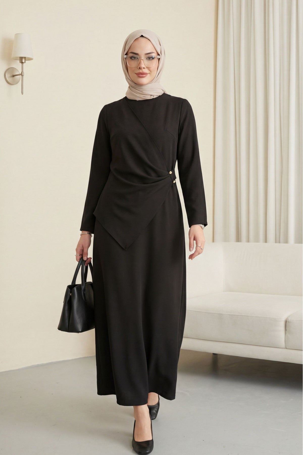 Robe de soirée tissus crêpe
